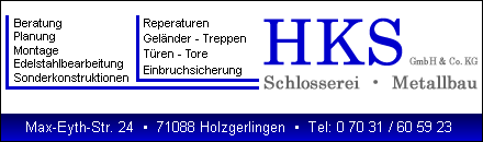 HKS GmbH &amp; Co. KG Schlosserei und Metallbau Holzgerlingen