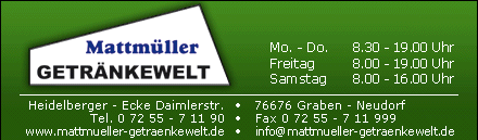 Getr&auml;nke Mattm&uuml;ller Getr&auml;nkewelt Graben-Neudorf