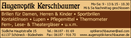 Augenoptik Kerschbaumer Sch&ouml;neck - B&uuml;desheim