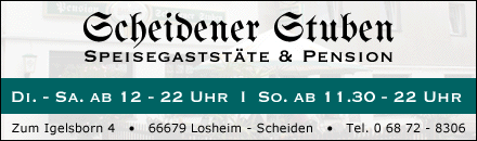 Gaststätte &amp; Pension Scheidener Stuben