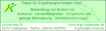 Praxis f&uuml;r Ergotherapie Kirsten Heid Wadgassen - Hostenbach