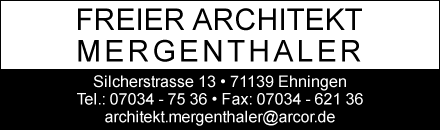 Freier Architekt Mergenthaler Ehningen
