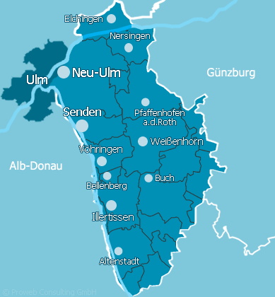 Kreis Neu-Ulm - Kreisgebiet Neu-Ulm