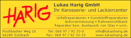 Lukas Harig GmbH Karosseriecenter Lackiercenter Sulzbach