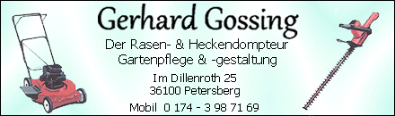 1. Stelle Gerhard Gossing Gartenpflege & -gestaltung Petersberg