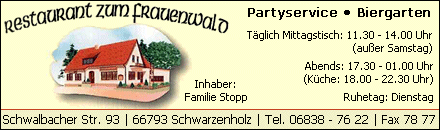 Restaurant zum Frauenwald Schwarzenholz