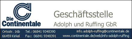 Die Continentale Geschäftsstelle Adolph und Ruffing GbR Kirkel